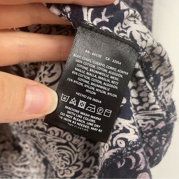 Akemi & Kin Paisley Print 3/4 Sleeve Flare Boho Blouse Womens S Cottage Core - Picture 8 of 10